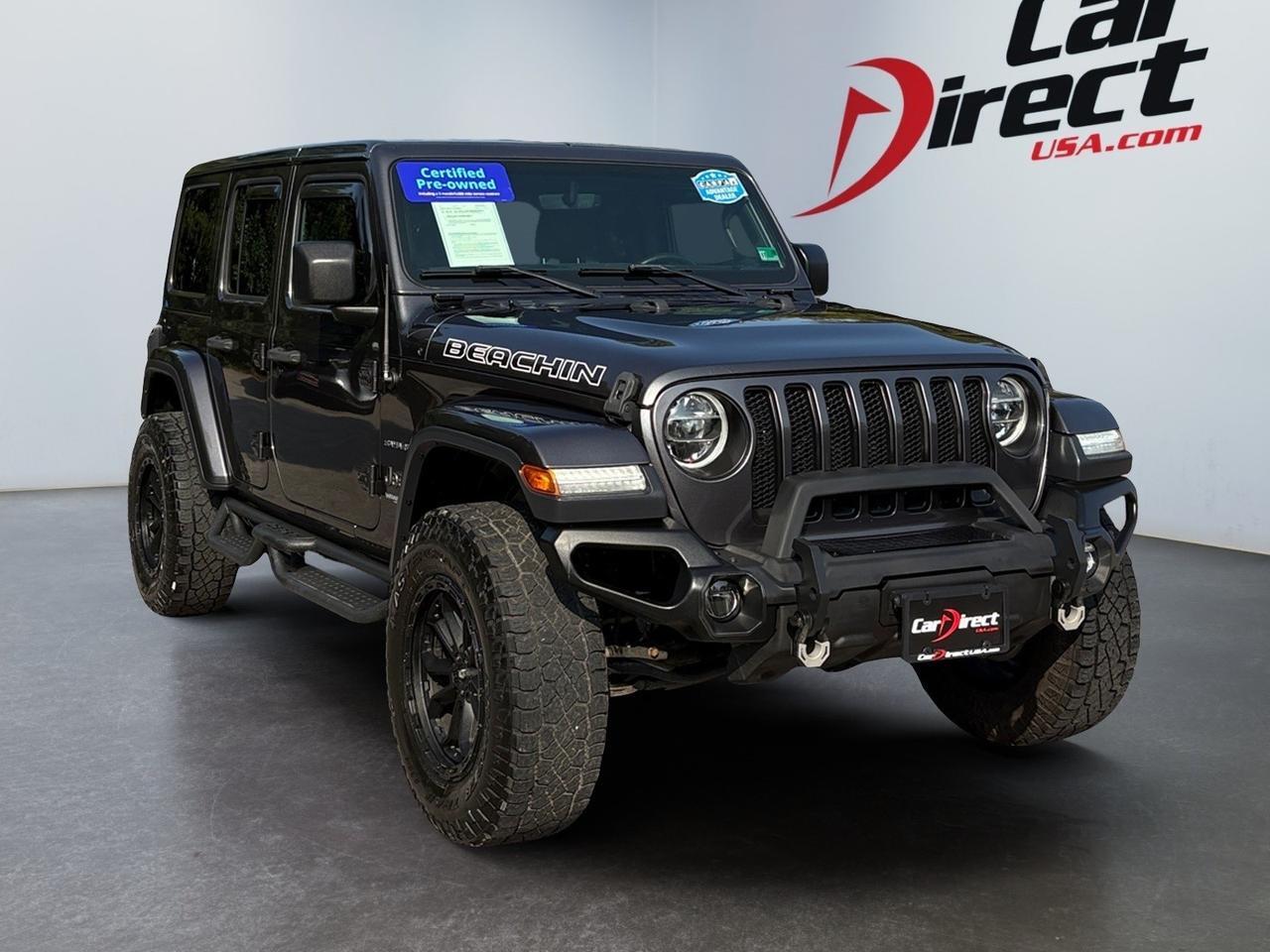 2018 Jeep Wrangler Unlimited Sahara, TOW PACKAGE, RUNNING BOARDS, BACKUP CAMERA, PARKING SENSORS, BLIND SPOT ALERT, FORWARD COLLISION WARNING, HEATED STEERING WHEEL & SEATS, APPLE CARPLAY/ANDROID AUTO, LOW MILES, WRANGLE THE ROAD!