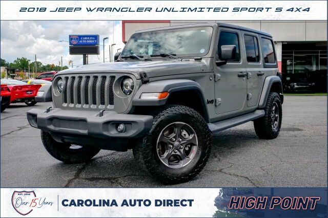 2018 Jeep Wrangler Unlimited Sport S 4x4 / Preferred Package / Safety Group / 36.L V6! High Point NC