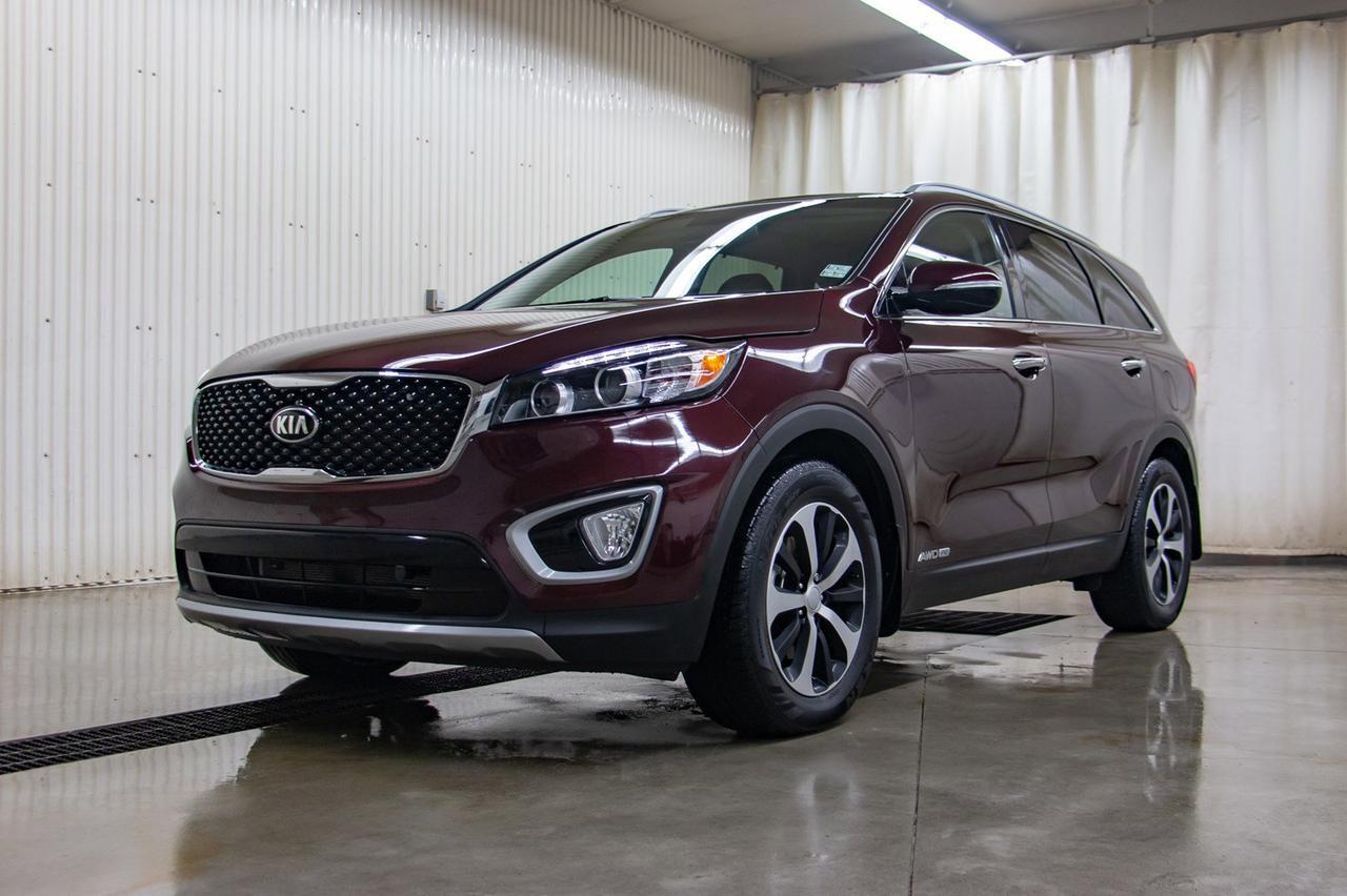 2018 Kia Sorento AWD EX+ 7 Passenger Leather Roof BCam Red Deer AB