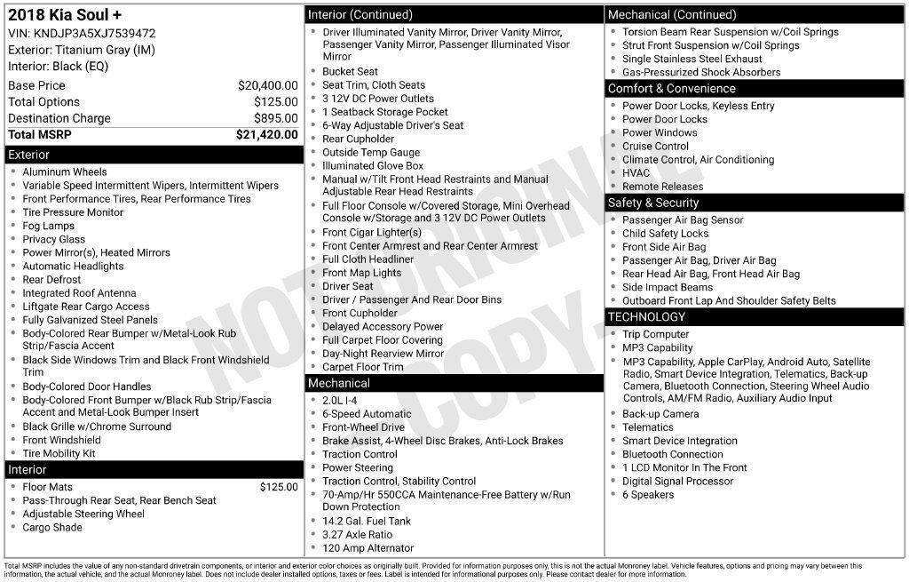 2018 Kia Soul Plus OR