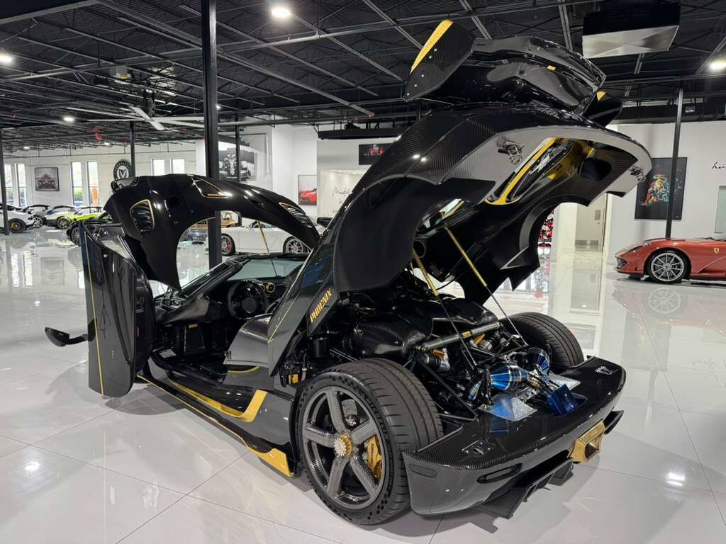 2018 Koenigsegg Agera RS Phoenix ONE OF ONE!! FULLY EXPOSED CARBON FIBER W/24K GOLD LEAF, BLACK ALCANTARA INTERIOR W/GOLD ACCENTS Fort Lauderdale FL