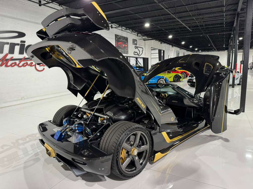 2018 Koenigsegg Agera RS Phoenix ONE OF ONE!! FULLY EXPOSED CARBON FIBER W/24K GOLD LEAF, BLACK ALCANTARA INTERIOR W/GOLD ACCENTS Fort Lauderdale FL
