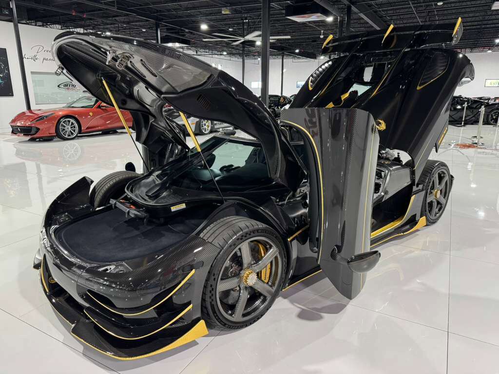 2018 Koenigsegg Agera RS Phoenix ONE OF ONE!! FULLY EXPOSED CARBON FIBER W/24K GOLD LEAF, BLACK ALCANTARA INTERIOR W/GOLD ACCENTS Fort Lauderdale FL