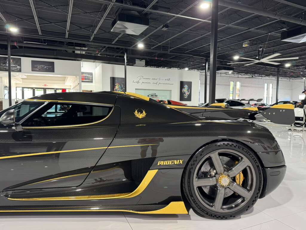 2018 Koenigsegg Agera RS Phoenix ONE OF ONE!! FULLY EXPOSED CARBON FIBER W/24K GOLD LEAF, BLACK ALCANTARA INTERIOR W/GOLD ACCENTS Fort Lauderdale FL