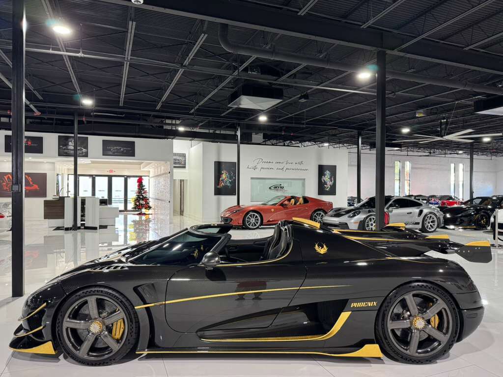 2018 Koenigsegg Agera RS Phoenix ONE OF ONE!! FULLY EXPOSED CARBON FIBER W/24K GOLD LEAF, BLACK ALCANTARA INTERIOR W/GOLD ACCENTS Fort Lauderdale FL