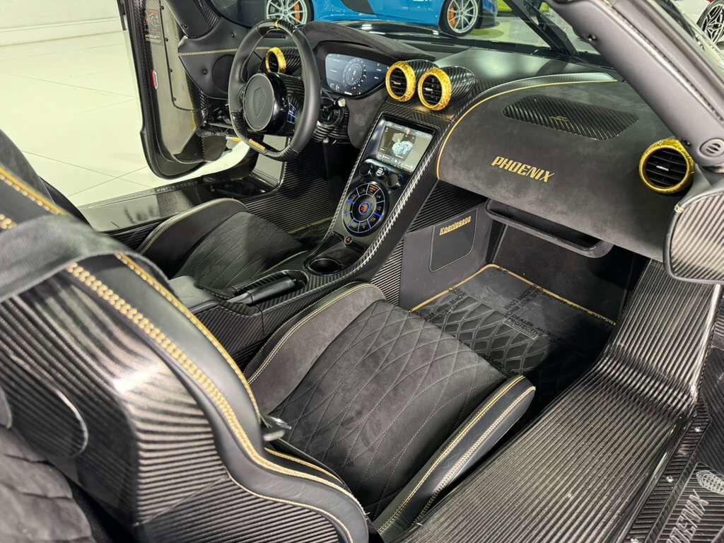 2018 Koenigsegg Agera RS Phoenix ONE OF ONE!! FULLY EXPOSED CARBON FIBER W/24K GOLD LEAF, BLACK ALCANTARA INTERIOR W/GOLD ACCENTS Fort Lauderdale FL
