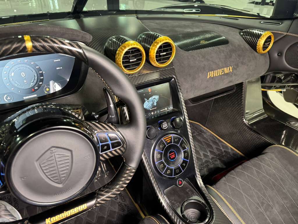 2018 Koenigsegg Agera RS Phoenix ONE OF ONE!! FULLY EXPOSED CARBON FIBER W/24K GOLD LEAF, BLACK ALCANTARA INTERIOR W/GOLD ACCENTS Fort Lauderdale FL