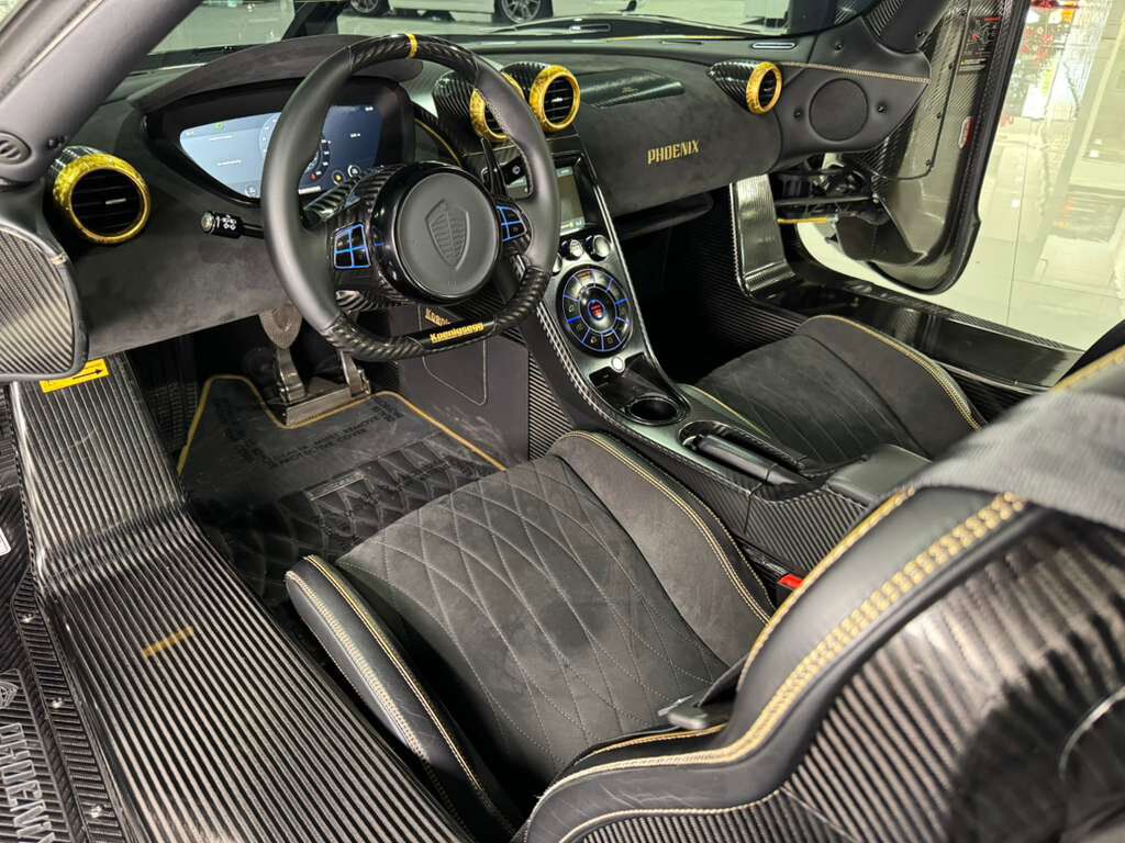 2018 Koenigsegg Agera RS Phoenix ONE OF ONE!! FULLY EXPOSED CARBON FIBER W/24K GOLD LEAF, BLACK ALCANTARA INTERIOR W/GOLD ACCENTS Fort Lauderdale FL