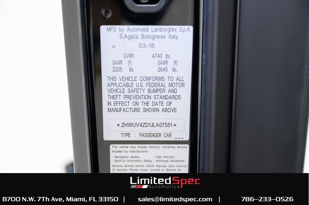 2018 Lamborghini Aventador S S Miami FL