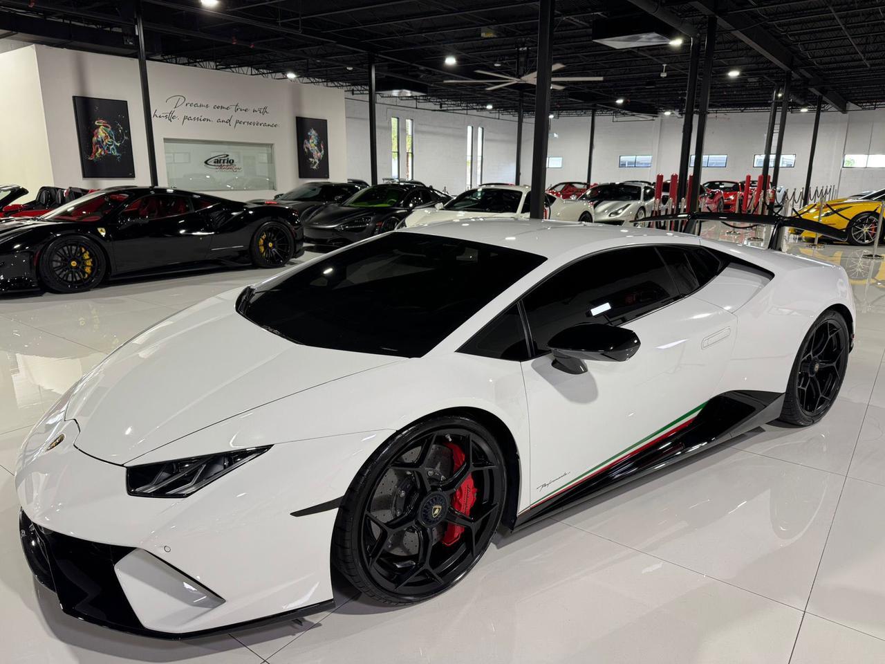 2018 Lamborghini Huracan Performante Bianco Monocerus paint, Sensonum audio, forged carbon & MUCH MORE!!