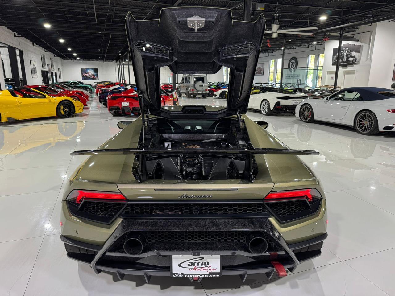 2018 Lamborghini Huracan Performante VF ENGINEERING SUPERCHARGER!! Verde Draco paint, comfort seats AND MUCH MORE!!! Fort Lauderdale FL