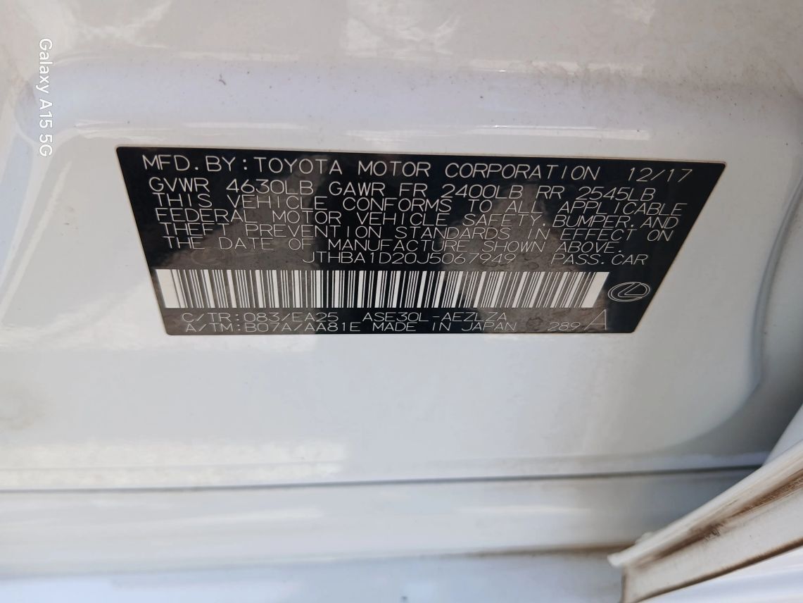 2018 Lexus IS 300 Sedan 4D Maitland FL