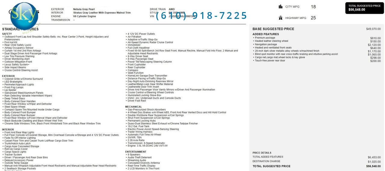 2018 Lexus RX 350L Premium
