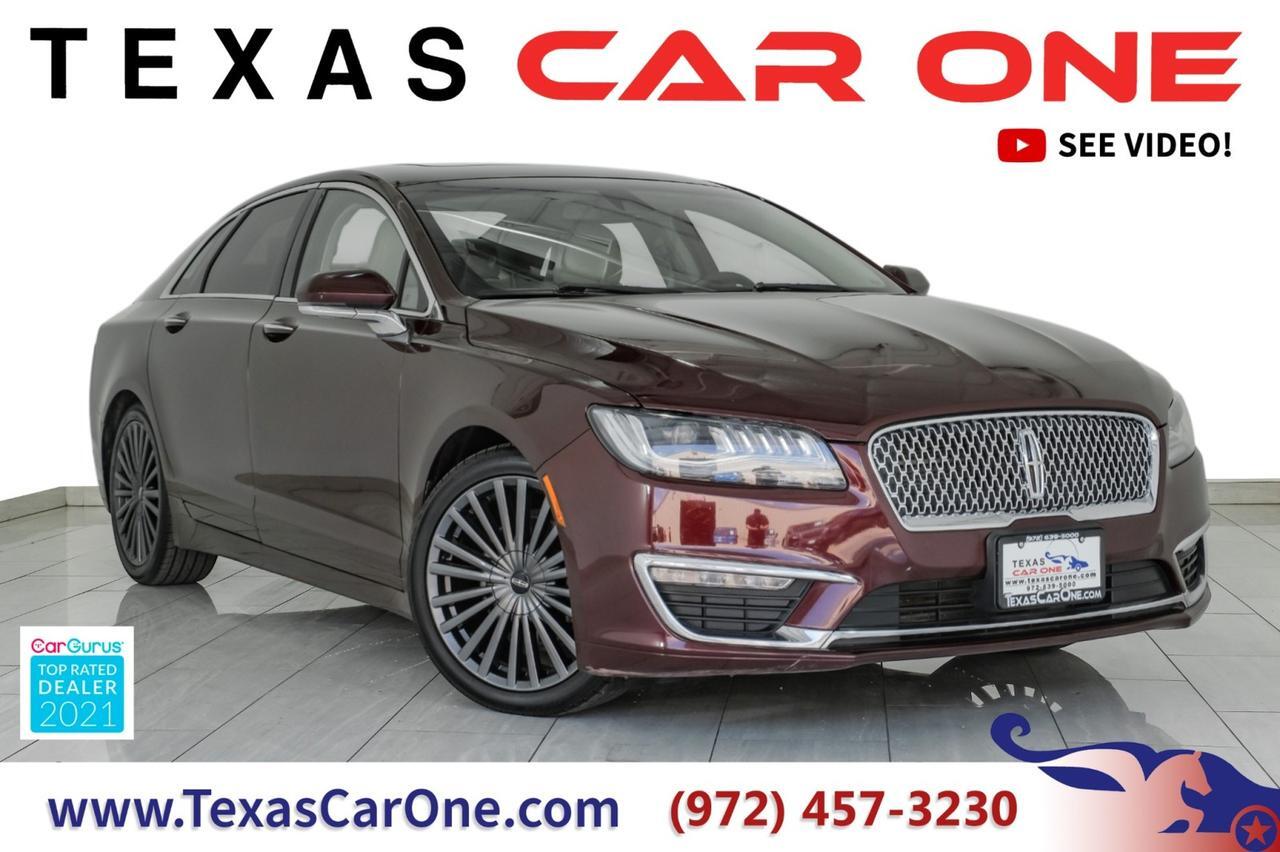2018 Lincoln MKZ RESERVE AWD BLIND SPOT ASSIST NAVIGATION SUNROOF LEATHER SEATS REAR CAMERA KEYLESS START Carrollton TX