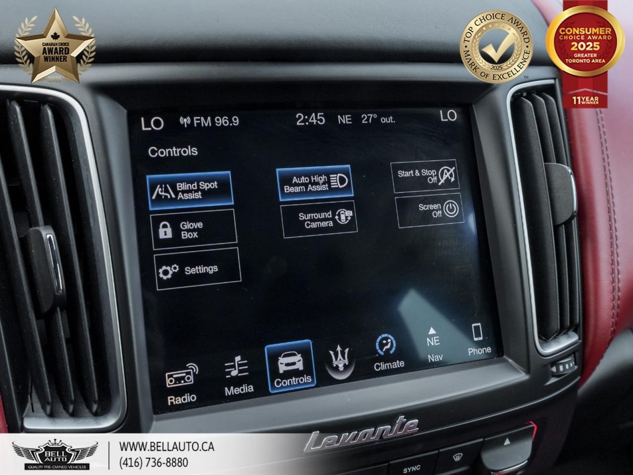 2018 Maserati Levante Sport GRANSPORT | REDLEATHER | CARBONFIBER | PANORAMICROOF | POWER&MEMORYSEATS | XENONHEADLIGHTS Toronto ON