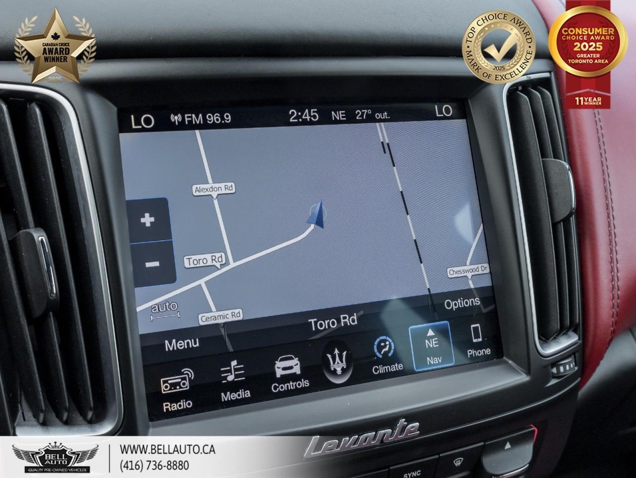 2018 Maserati Levante Sport GRANSPORT | REDLEATHER | CARBONFIBER | PANORAMICROOF | POWER&MEMORYSEATS | XENONHEADLIGHTS Toronto ON