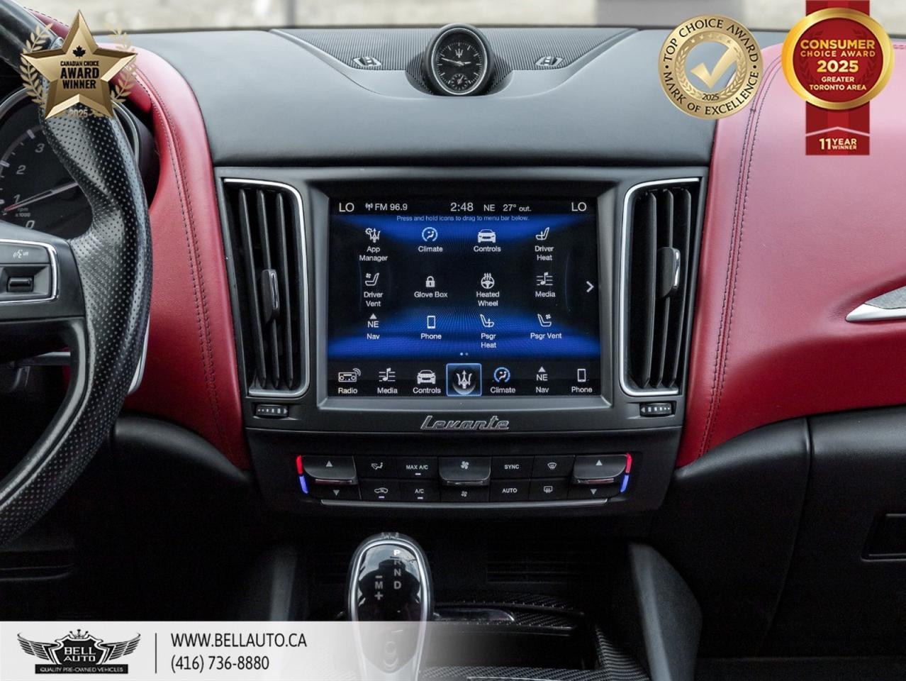 2018 Maserati Levante Sport GRANSPORT | REDLEATHER | CARBONFIBER | PANORAMICROOF | POWER&MEMORYSEATS | XENONHEADLIGHTS Toronto ON