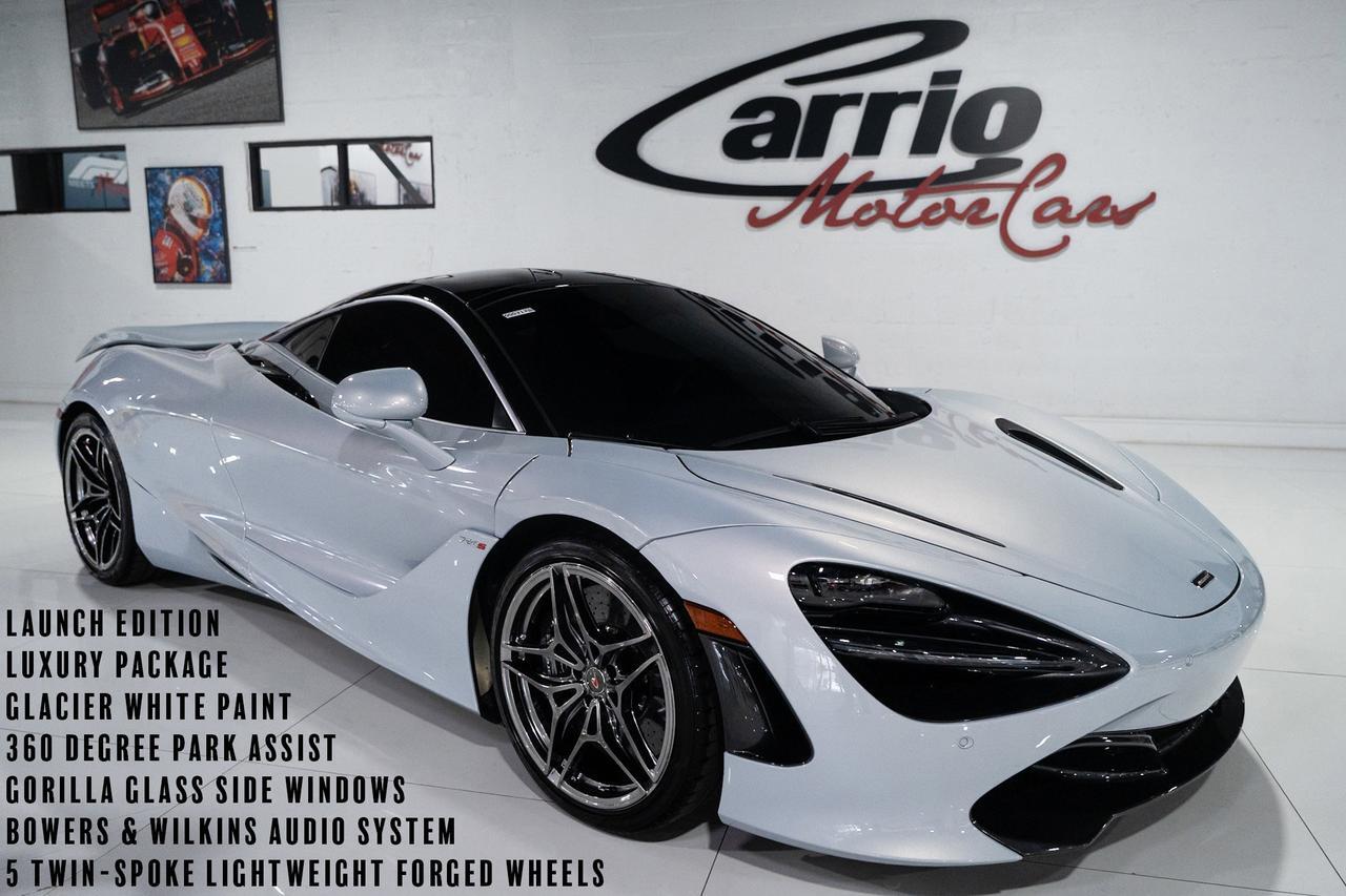2018 McLaren 720S LAUNCH EDITION!! Glacier White paint, Luxury package, front lifter, Bowers & Wilkins audio AND MORE!