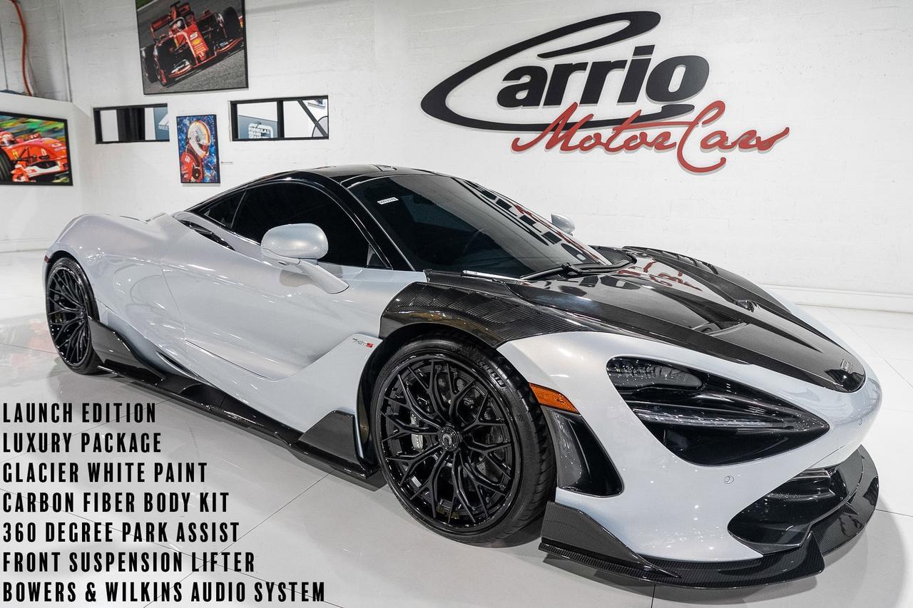 2018 McLaren 720S LAUNCH EDITION!! Glacier White paint, Luxury package, front lifter, Bowers & Wilkins audio AND MORE!