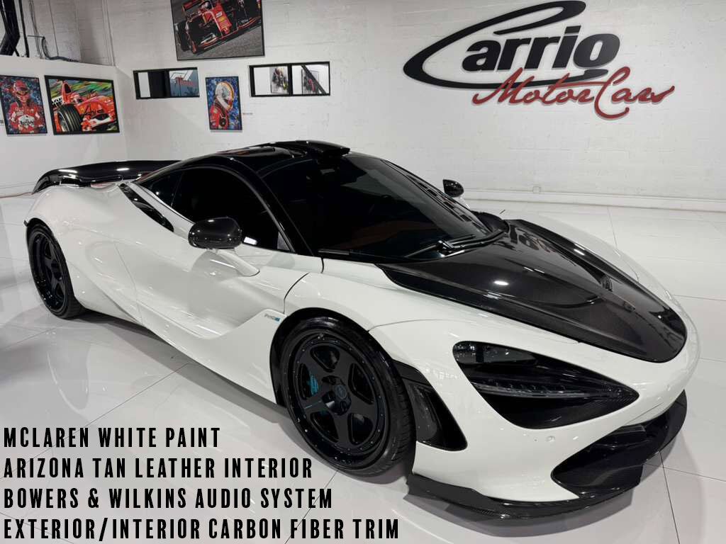 2018 McLaren 720S McLaren White paint, Arizona Tan interior, Bowers & Wilkins audio, carbon galore AND MORE!!