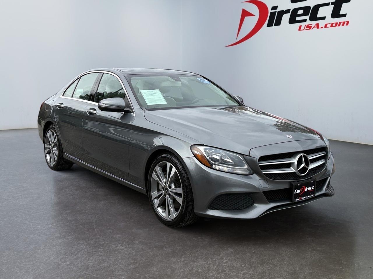 2018 Mercedes-Benz C-Class C 300, PANORAMIC TWIN SUNROOF, HEATED SEATS, APPLE CARPLAY/ANDROID AUTO, 360 BACKUP CAMERA, PUSH BUTTON START, LOW MILEAGE, CLEAN CARFAX, RIDE IN LUXURY!