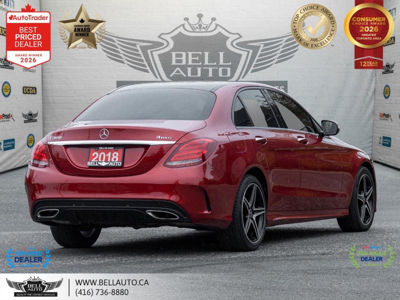 2018 Mercedes-Benz C-Class C300 | AMGPKG | NIGHTPKG | PRMPKG | NAVI | B.CAM | PANO | NOACCIDENT Toronto ON