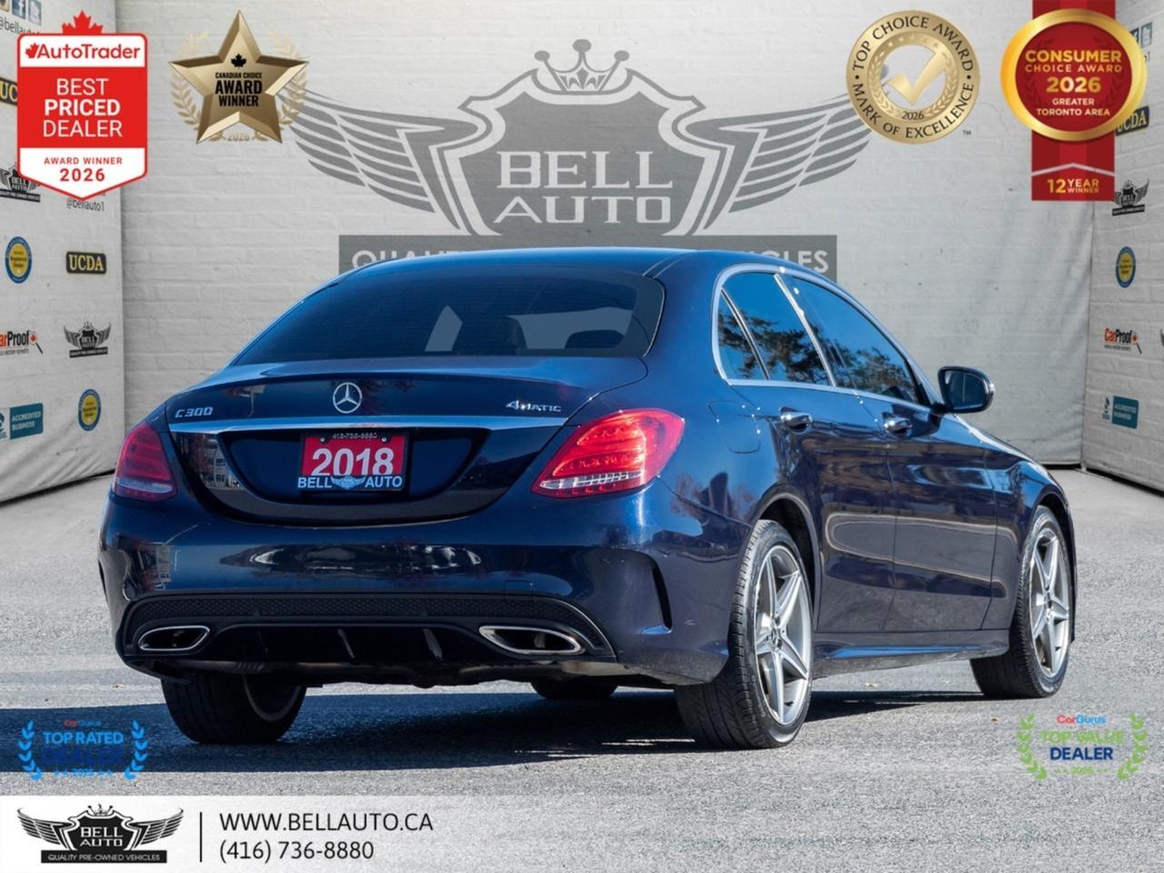 2018 Mercedes-Benz C-Class C300 | AMGPKG | PRMPKG | NAVI | B.CAM | PANO | BRMSTR | LOWKMS | NOACCIDENT Toronto ON