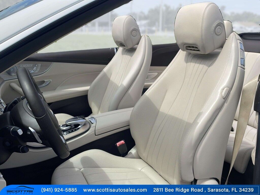 2018 Mercedes-Benz E-Class~AUTO START/STOP~BLIND SPOT WARNING~CONVERTIBLE SOFT TOP~DRIVER ASSISTANCE PACKAGE~HEATED SEATS~PREMIUM SOUND SYSTEM~SURROUND VIEW CAMERA E 400~CONVERTIBLE Sarasota FL