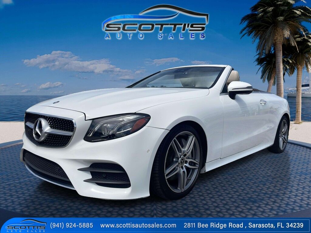 2018 Mercedes-Benz E-Class~AUTO START/STOP~BLIND SPOT WARNING~CONVERTIBLE SOFT TOP~DRIVER ASSISTANCE PACKAGE~HEATED SEATS~PREMIUM SOUND SYSTEM~SURROUND VIEW CAMERA E 400~CONVERTIBLE Sarasota FL