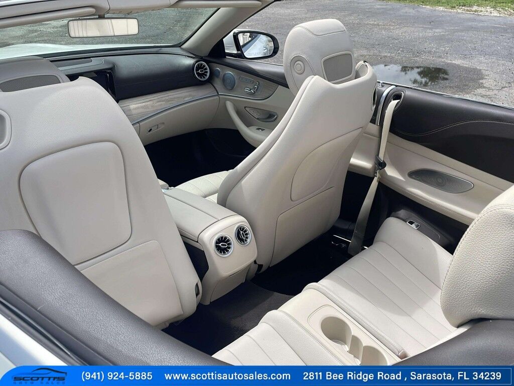 2018 Mercedes-Benz E-Class~AUTO START/STOP~BLIND SPOT WARNING~CONVERTIBLE SOFT TOP~DRIVER ASSISTANCE PACKAGE~HEATED SEATS~PREMIUM SOUND SYSTEM~SURROUND VIEW CAMERA E 400~CONVERTIBLE Sarasota FL
