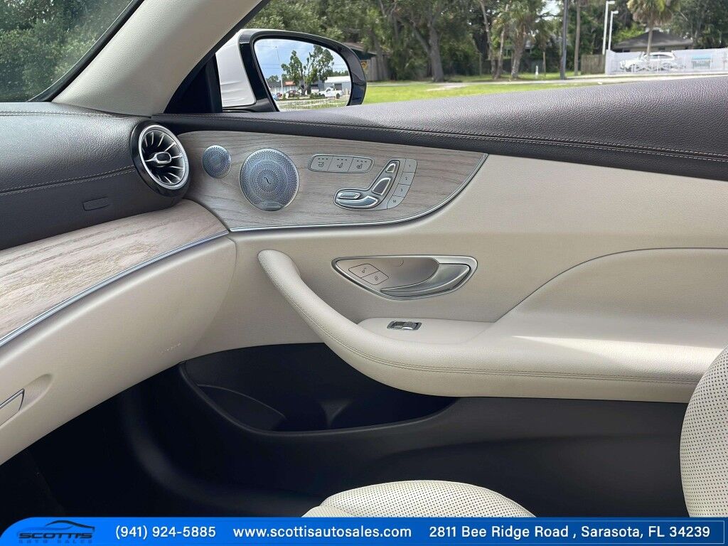 2018 Mercedes-Benz E-Class~AUTO START/STOP~BLIND SPOT WARNING~CONVERTIBLE SOFT TOP~DRIVER ASSISTANCE PACKAGE~HEATED SEATS~PREMIUM SOUND SYSTEM~SURROUND VIEW CAMERA E 400~CONVERTIBLE Sarasota FL