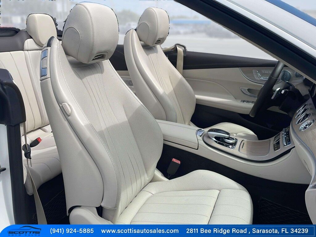 2018 Mercedes-Benz E-Class~AUTO START/STOP~BLIND SPOT WARNING~CONVERTIBLE SOFT TOP~DRIVER ASSISTANCE PACKAGE~HEATED SEATS~PREMIUM SOUND SYSTEM~SURROUND VIEW CAMERA E 400~CONVERTIBLE Sarasota FL
