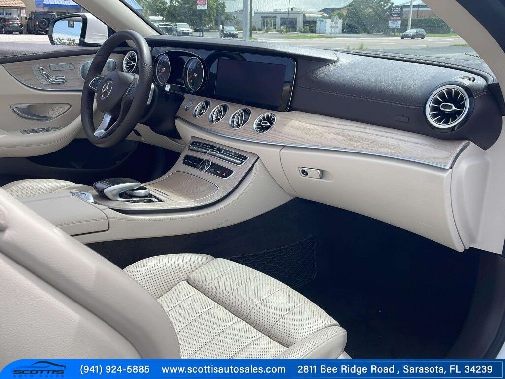 2018 Mercedes-Benz E-Class~AUTO START/STOP~BLIND SPOT WARNING~CONVERTIBLE SOFT TOP~DRIVER ASSISTANCE PACKAGE~HEATED SEATS~PREMIUM SOUND SYSTEM~SURROUND VIEW CAMERA E 400~CONVERTIBLE Sarasota FL