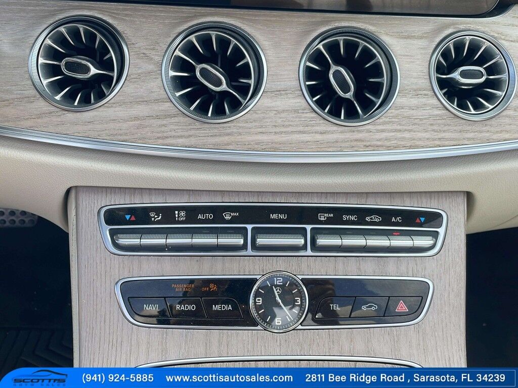2018 Mercedes-Benz E-Class~AUTO START/STOP~BLIND SPOT WARNING~CONVERTIBLE SOFT TOP~DRIVER ASSISTANCE PACKAGE~HEATED SEATS~PREMIUM SOUND SYSTEM~SURROUND VIEW CAMERA E 400~CONVERTIBLE Sarasota FL