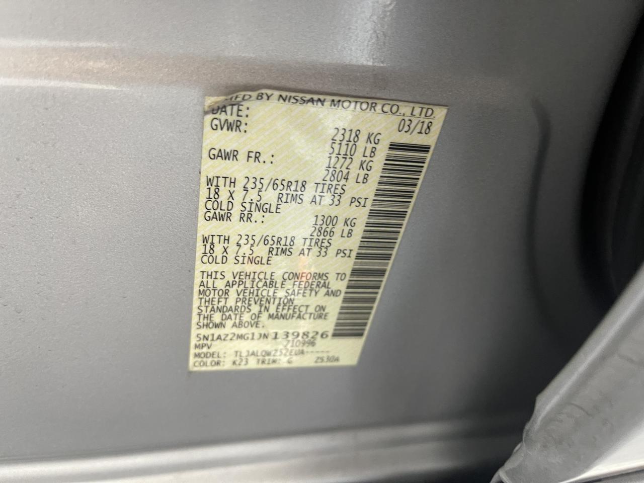 2018 NISSAN MURANO S; SL; PLATIN Kansas City MO