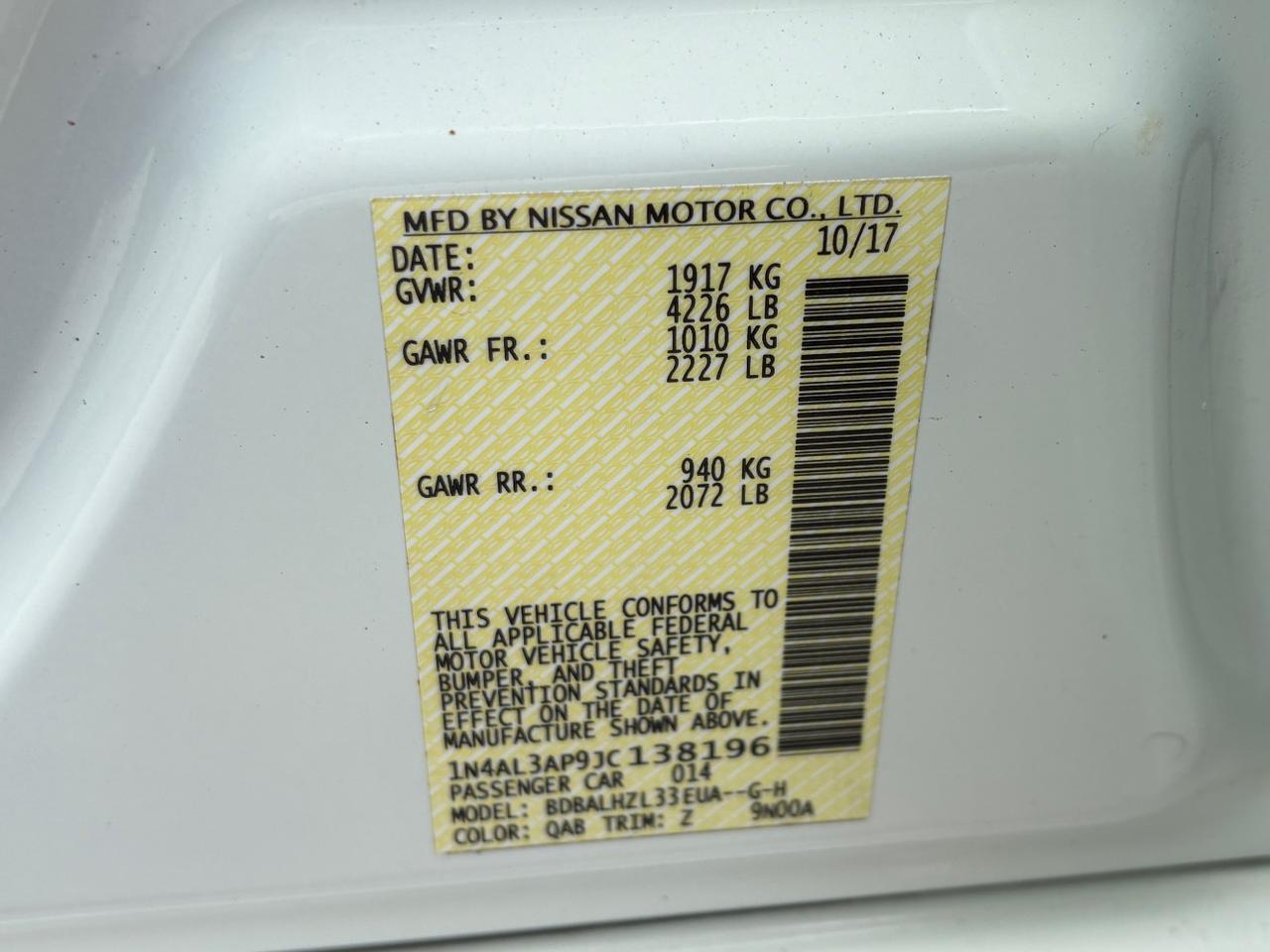 2018 Nissan Altima 2.5 SR Austin TX