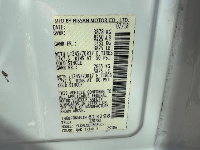 2018 Nissan NV Cargo NV1500 SV V6 Monroe NC