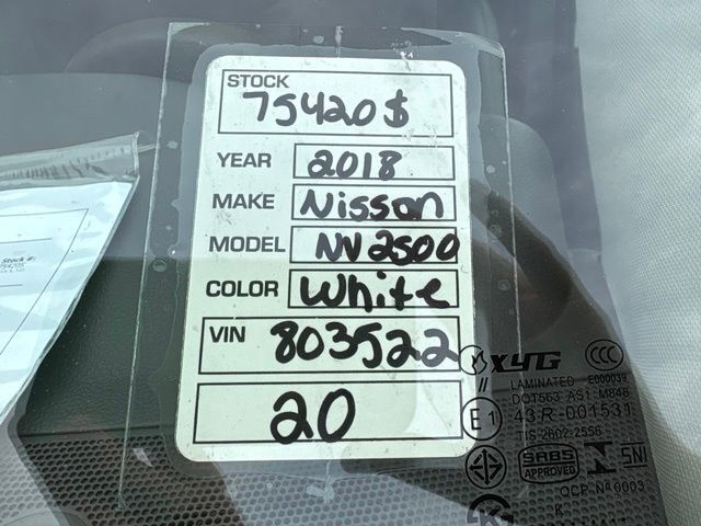 2018 Nissan NV2500 HD SV Jacksonville FL