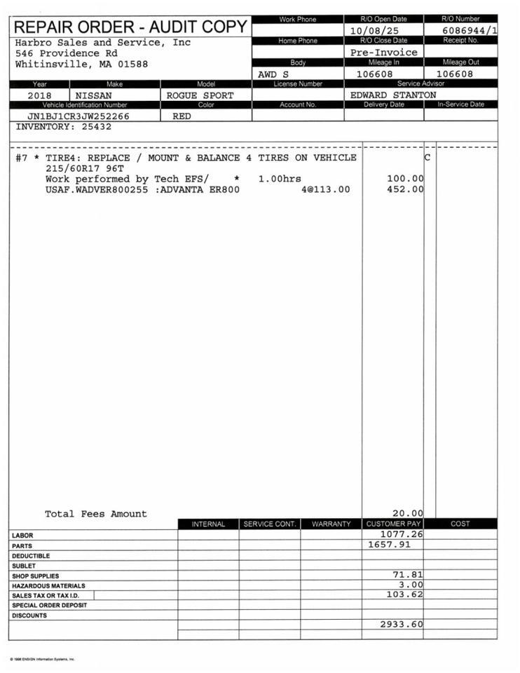 2018 Nissan Rogue Sport SV Whitinsville MA