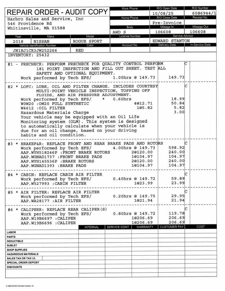 2018 Nissan Rogue Sport SV Whitinsville MA