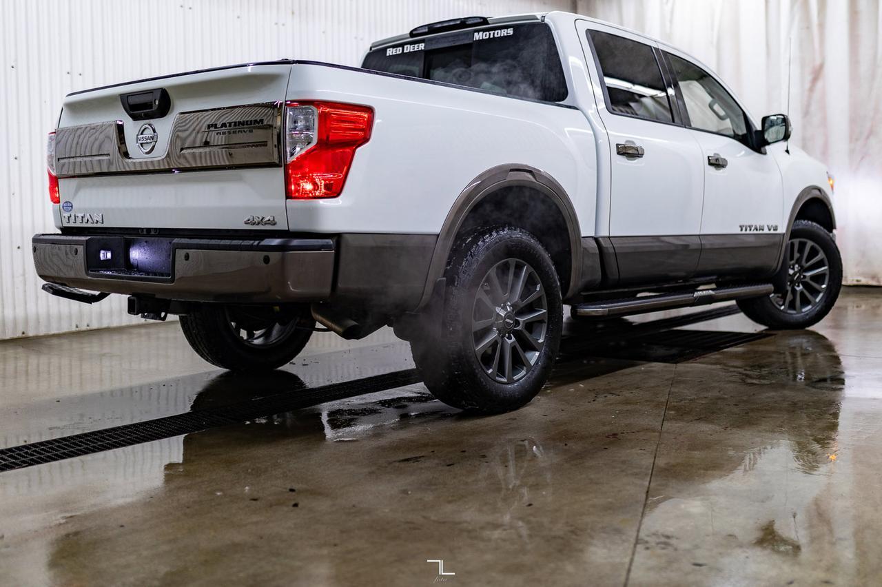 2018 Nissan Titan 4x4 Crew Cab Platinum Reserve Leather Nav BCam Red Deer AB