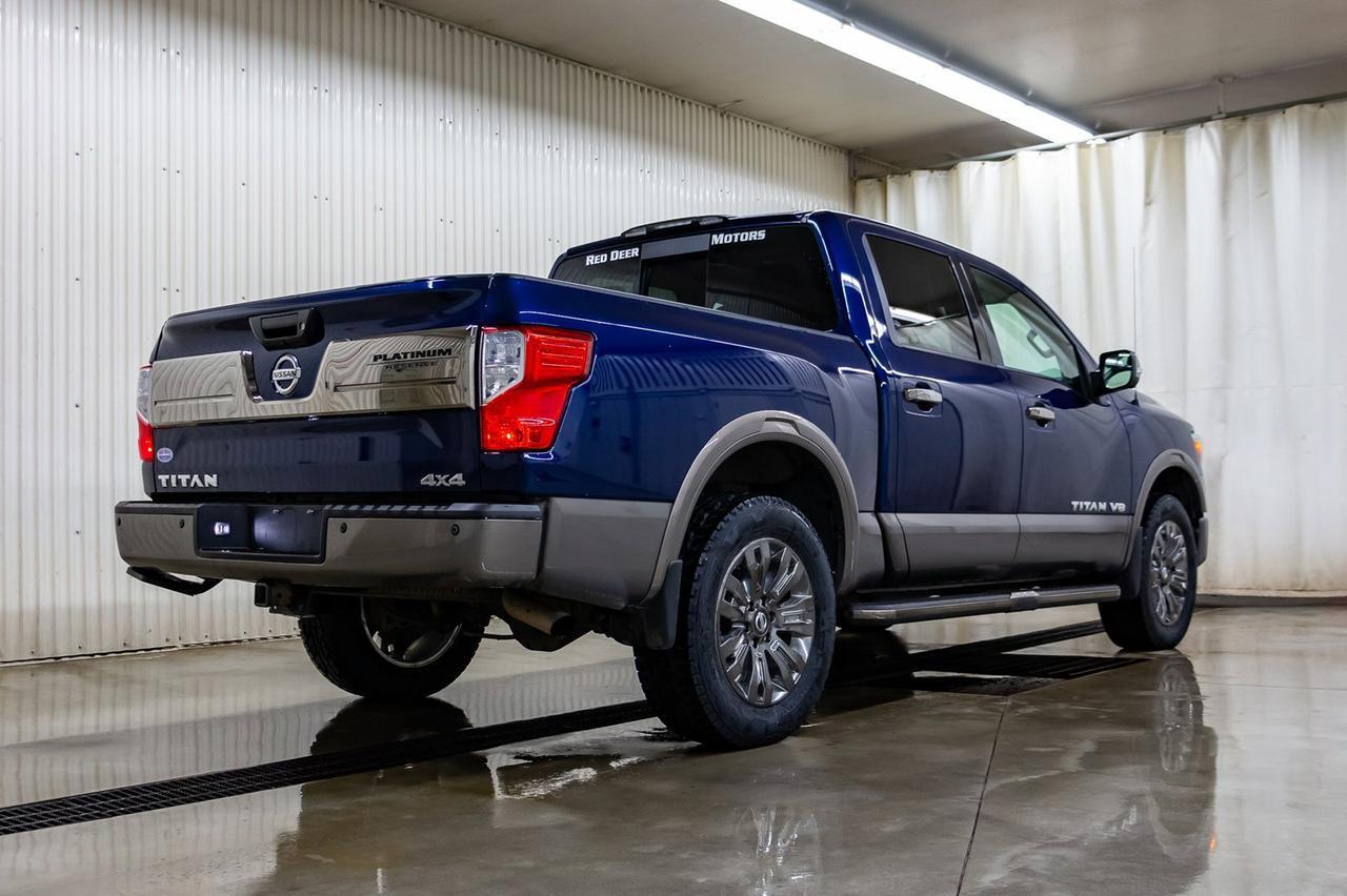 2018 Nissan Titan 4x4 Crew Cab Platinum Reserve Leather Nav Bcam Red Deer AB