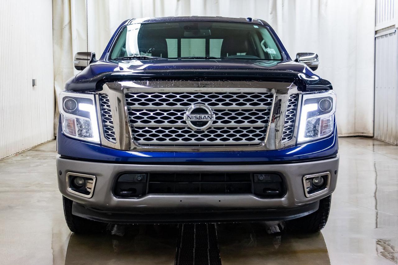 2018 Nissan Titan 4x4 Crew Cab Platinum Reserve Leather Nav Bcam Red Deer AB