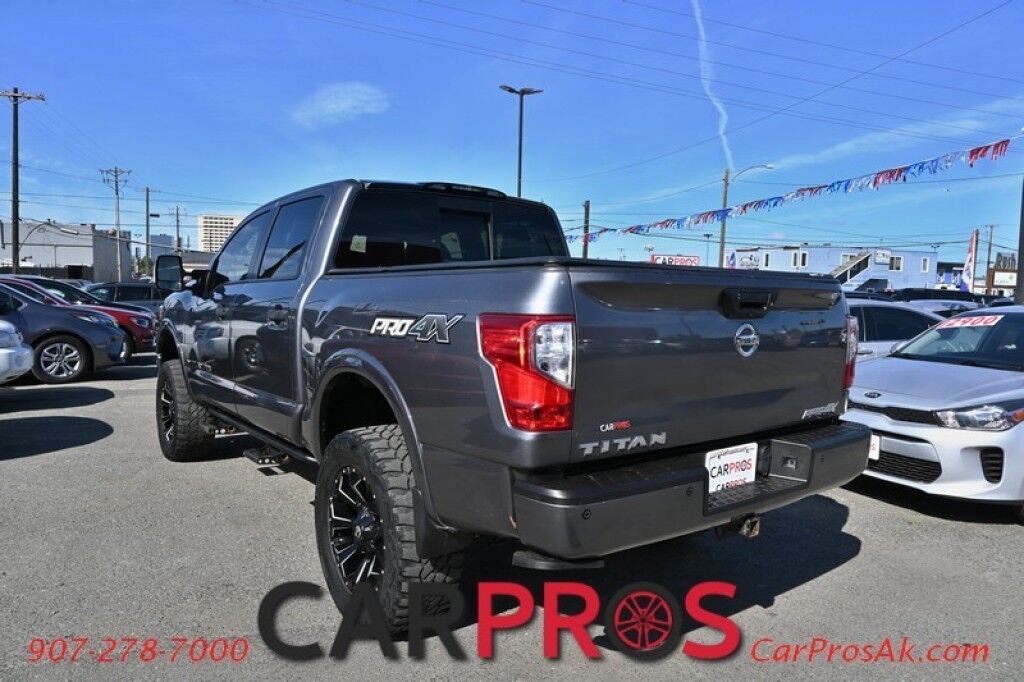 2018 Nissan Titan PRO-4X - Lifted - Fuel Wheels - 35in Tires - PRO-4X Utility Package - Comfort & Convenience Package - 5.6L V8 - 4X4 - Crew Cab - Pust To Start w/ Keyless Entry - Tow Package - 1 Owner Anchorage AK