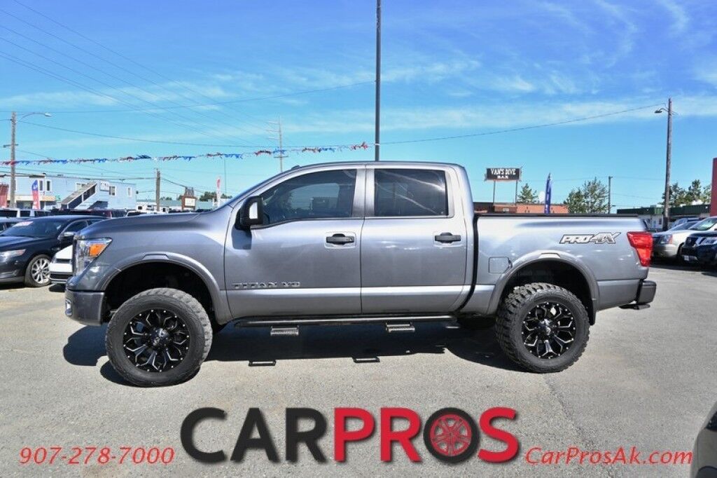 2018 Nissan Titan PRO-4X - Lifted - Fuel Wheels - 35in Tires - PRO-4X Utility Package - Comfort & Convenience Package - 5.6L V8 - 4X4 - Crew Cab - Pust To Start w/ Keyless Entry - Tow Package - 1 Owner Anchorage AK