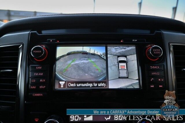 2018 Nissan Titan XD Platinum Reserve / Crew Cab / 4X4 / Turbo Diesel / AutoStart / Heated & Cooled Leather Seats / Heated Steering Wheel / Navigation / 360 Cam / Rockford Fosgate Speakers / Blind Spot Alert / Leer Canopy / Tow Pkg / Low Miles Anchorage AK