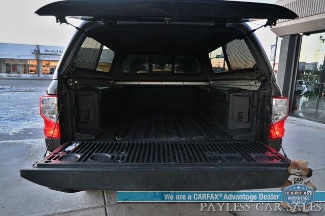 2018 Nissan Titan XD XD Platinum Reserve / 4X4 / 5.0L Turbo Diesel / AutoStart / Heated & Cooled Leather Seats / Heated Steering Wheel / Navigation / 360 Cam / Rockford Fosgate Speakers / Blind Spot Alert / Leer Canopy / Tow Pkg / Low Miles Anchorage AK