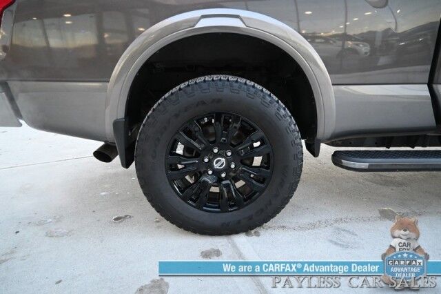 2018 Nissan Titan XD XD Platinum Reserve / Crew Cab / 4X4 / Turbo Diesel / AutoStart / Heated & Cooled Leather Seats / Heated Steering Wheel / Navigation / 360 Cam / Rockford Fosgate Speakers / Blind Spot Alert / Leer Canopy / Tow Pkg / Low Miles Anchorage AK