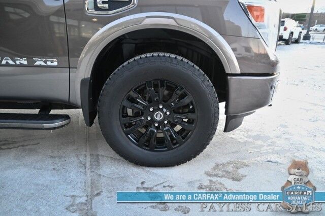 2018 Nissan Titan XD XD Platinum Reserve / Crew Cab / 4X4 / Turbo Diesel / AutoStart / Heated & Cooled Leather Seats / Heated Steering Wheel / Navigation / 360 Cam / Rockford Fosgate Speakers / Blind Spot Alert / Leer Canopy / Tow Pkg / Low Miles Anchorage AK