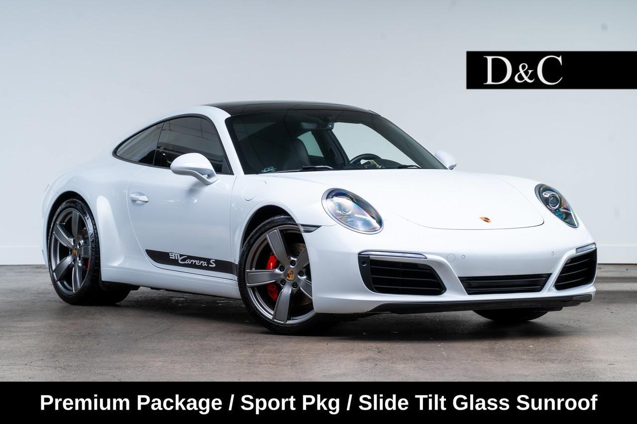 2018 Porsche 911 Carrera S Premium Package / Sport Pkg / Slide Tilt Glass Sun